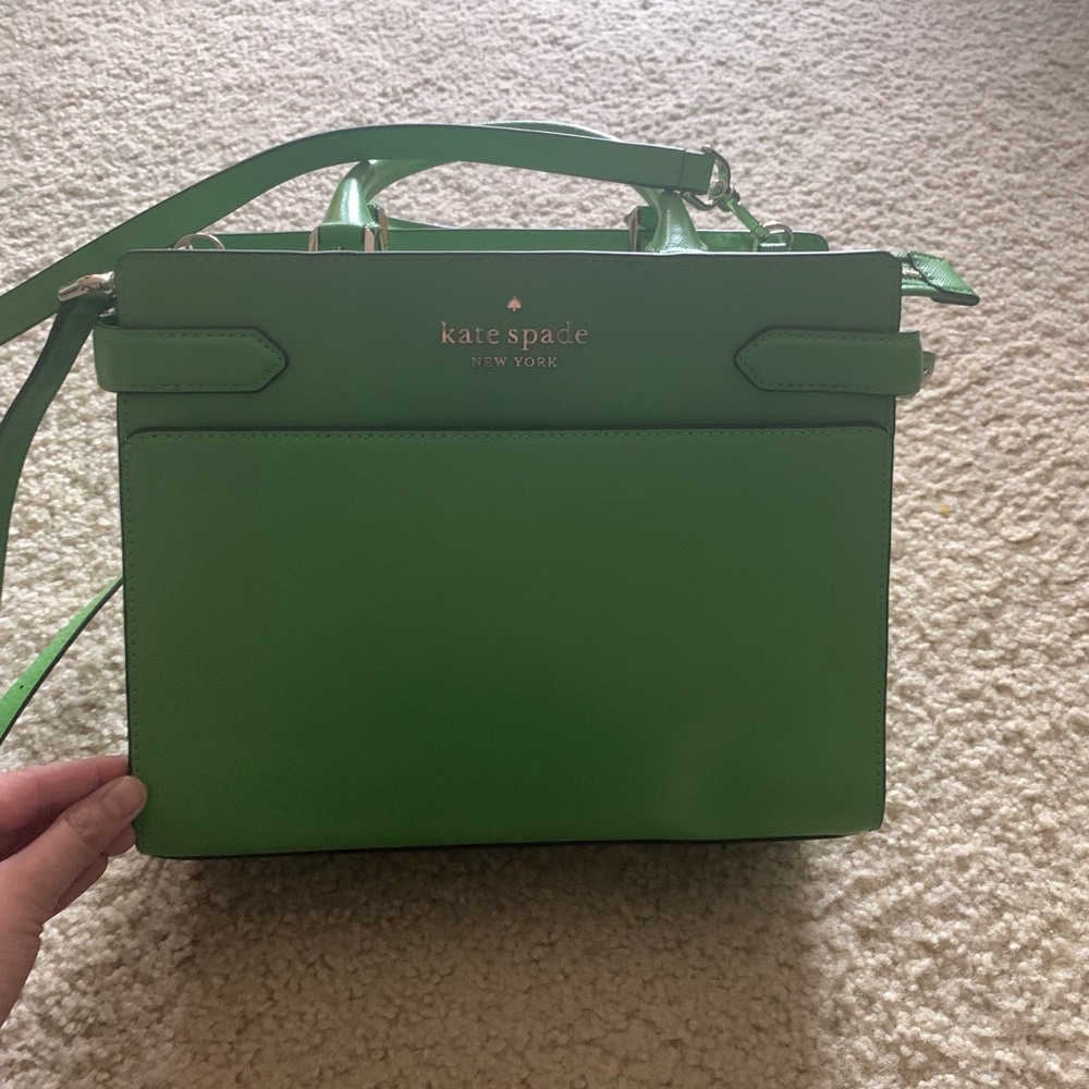 Green Kate Spade cross body bag